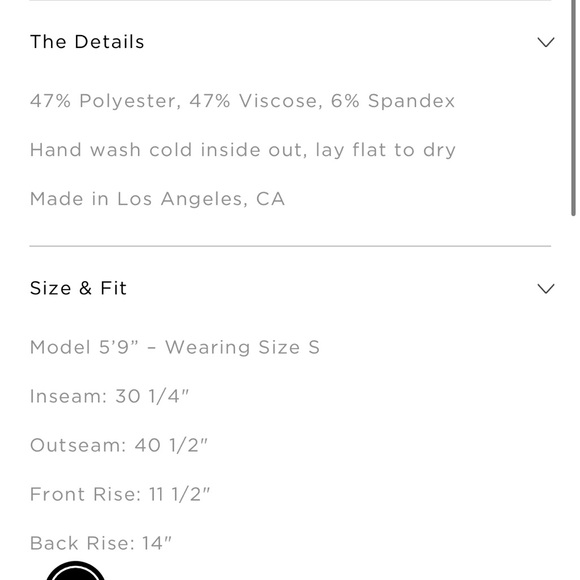 LESET Black Wide Leg Pants - Picture 6 of 7